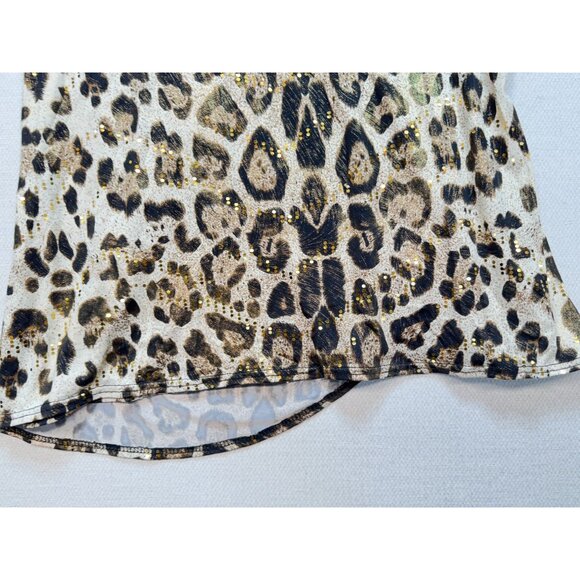 JBS Women's Ruched Top Stretch Size Large Multicolor Leopard Print Long Sleeve - Picture 11 of 11